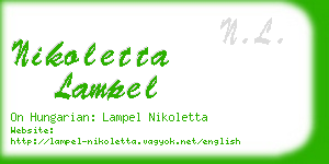 nikoletta lampel business card